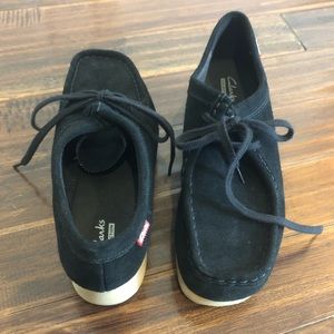 Clarks Original Wallabee Black Suede Sz 8